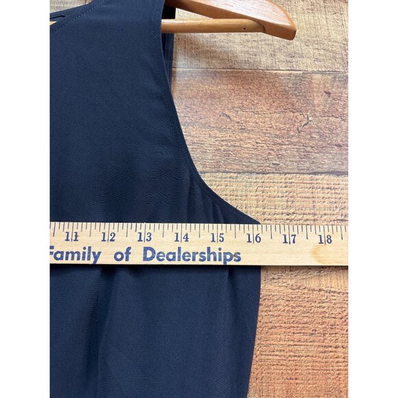 Banana Republic Womens Sleeveless Maxi Dress Size 2 Navy Polyester - Picture 2 of 6